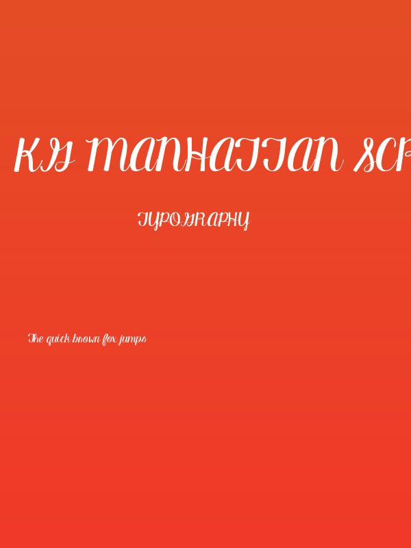 KG Manhattan Script Poster