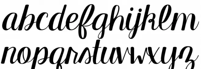 KG Manhattan Script Шрифта строчной