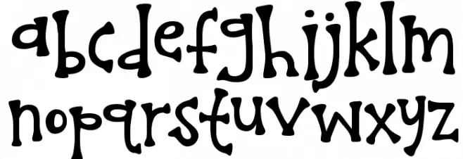 KG Melonheadz Schriftart Kleinbuchstaben