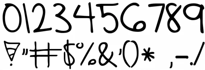 KG Mercy in the Morning Font OTHER CHARS