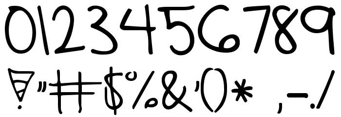 KG Mercy in the Morning Font OTHER CHARS