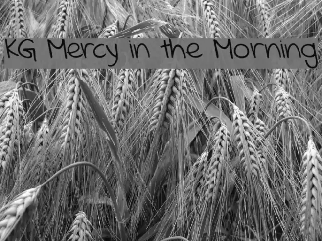 KG Mercy in the Morning Font examples