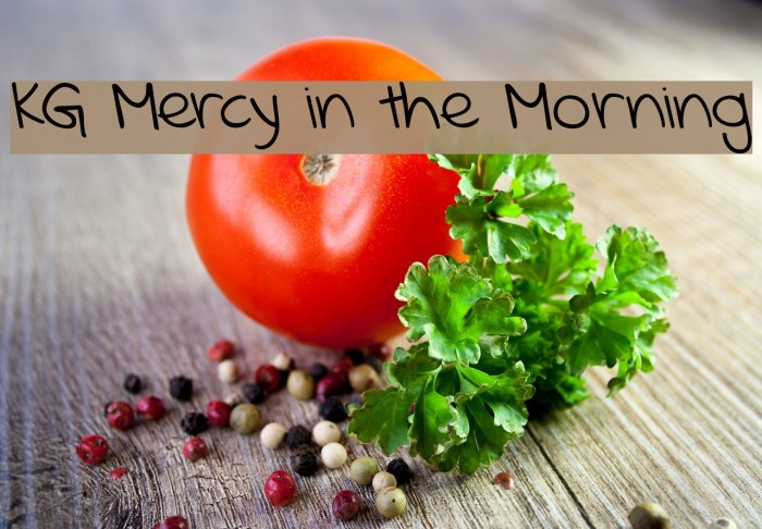 KG Mercy in the Morning Font examples