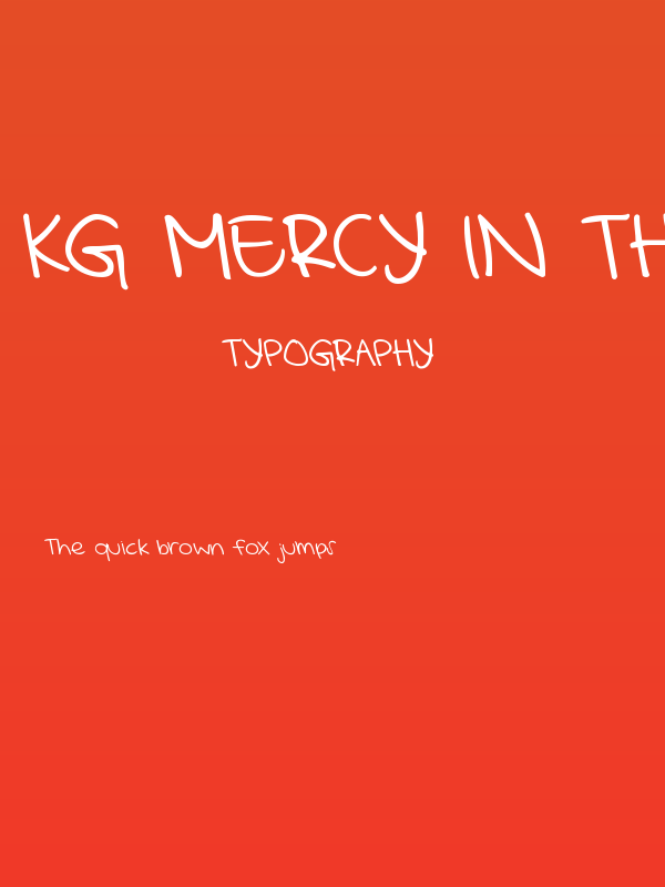 KG Mercy in the Morning Poster