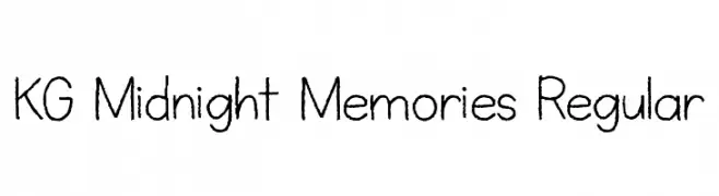 KG Midnight Memories Regular  नि: शुल्क फ़ॉन्ट्स डाउनलोड
