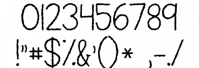 KG Midnight Memories Regular Font OTHER CHARS