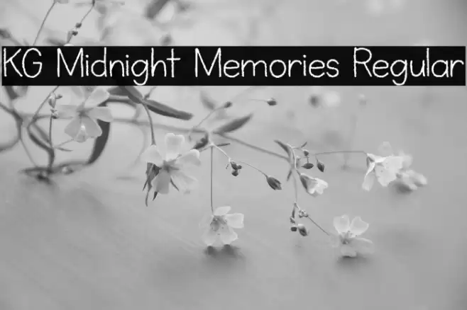 KG Midnight Memories Regular Font examples