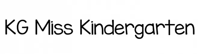 KG Miss Kindergarten  font caratteri gratis