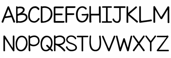 KG Miss Kindergarten Schriftart Groß