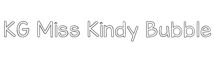 KG Miss Kindy Bubble Font