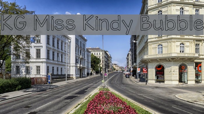 KG Miss Kindy Bubble Font examples