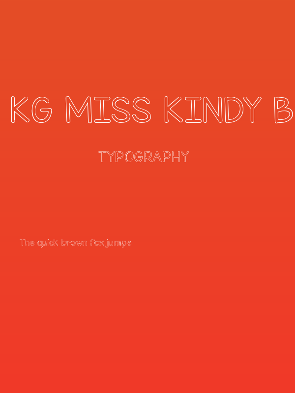 KG Miss Kindy Bubble Poster