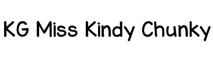 KG Miss Kindy Chunky Font