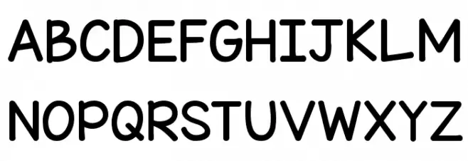 KG Miss Kindy Chunky Schriftart Groß