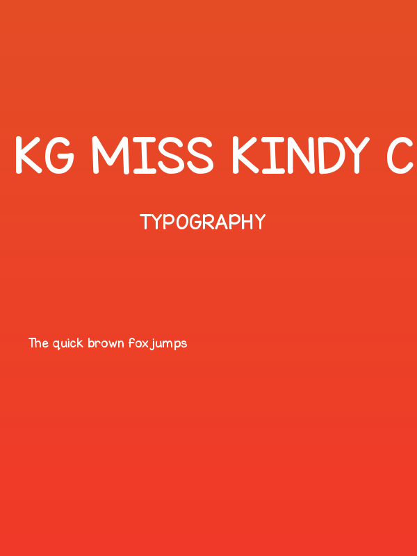 KG Miss Kindy Chunky Poster