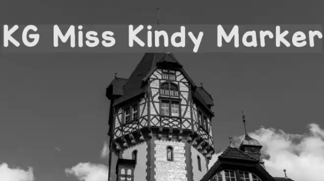 KG Miss Kindy Marker Font examples