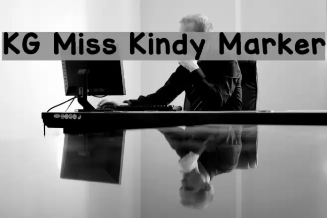 KG Miss Kindy Marker Font examples