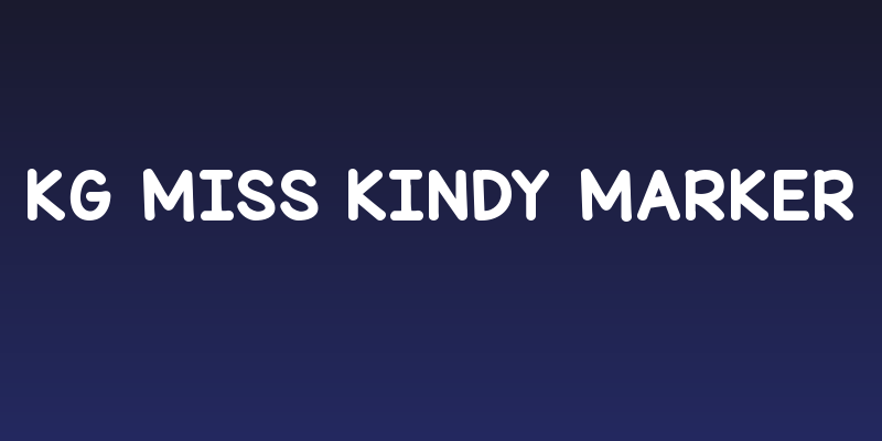 KG Miss Kindy Marker Social Header