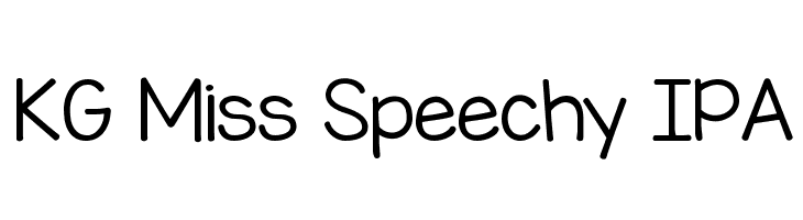 KG Miss Speechy IPA Font