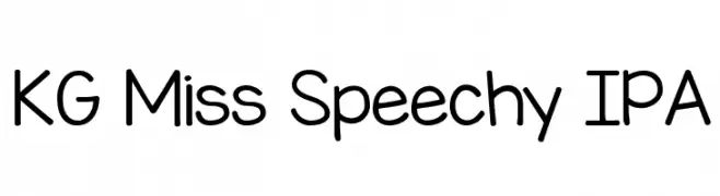 KG Miss Speechy IPA  تنزيل الخطوط