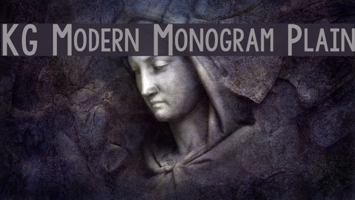 KG Modern Monogram Plain Font examples