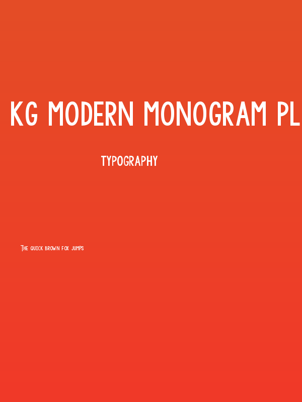 KG Modern Monogram Plain Poster