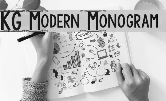 KG Modern Monogram Font examples