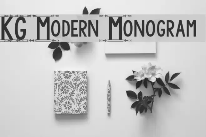 KG Modern Monogram Font examples