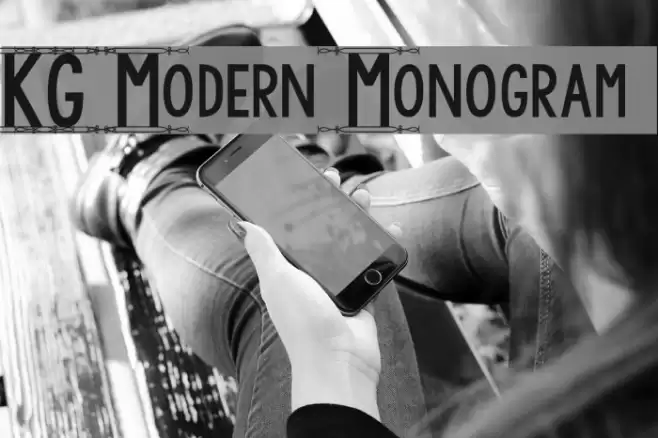 KG Modern Monogram Font examples
