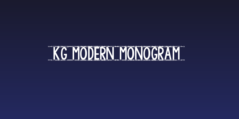 KG Modern Monogram Social Header