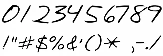 KG Mullally Font OTHER CHARS