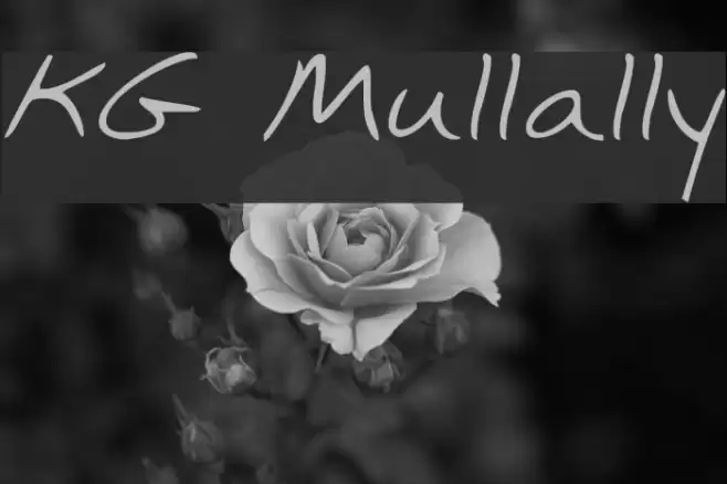 KG Mullally Font examples
