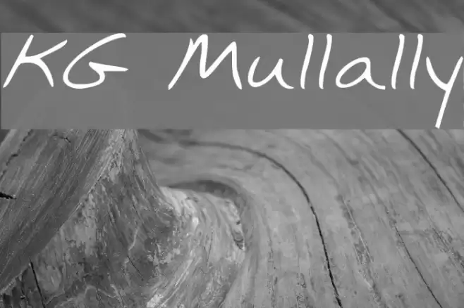 KG Mullally Font examples
