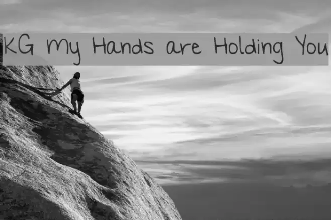 KG My Hands are Holding You Font examples