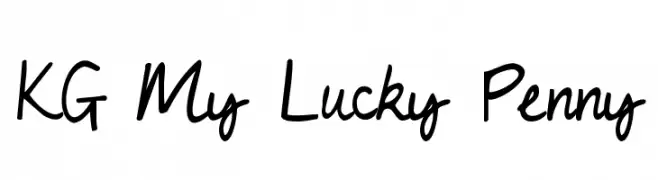 KG My Lucky Penny  Frei Schriftart Herunterladen