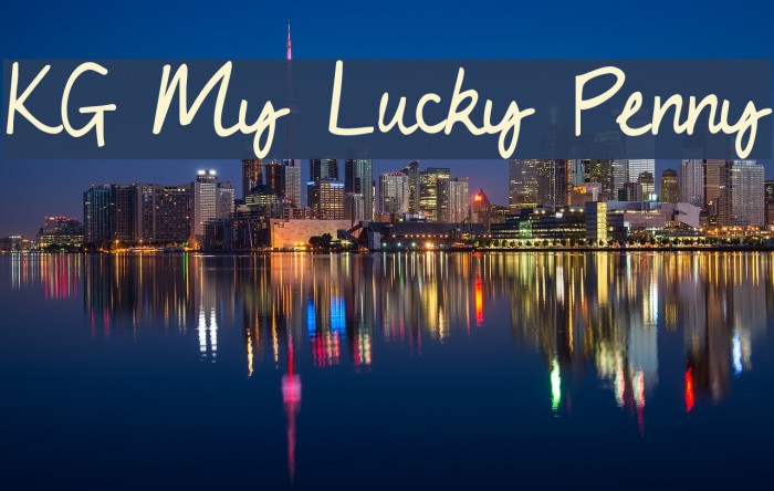 KG My Lucky Penny Font examples