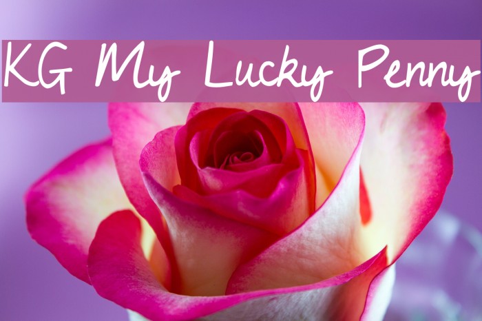 KG My Lucky Penny Font examples