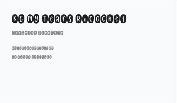 KG My Tears Ricochet Business Card