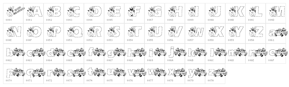 KG NYC Normal Character Map