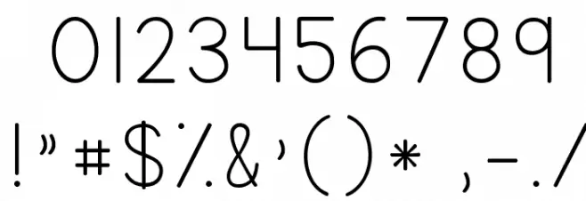 KG Neatly Printed Spaced Font OTHER CHARS