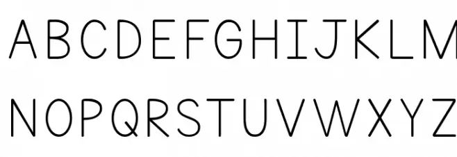 KG Neatly Printed Spaced Шрифта ВЕРХНИЙ