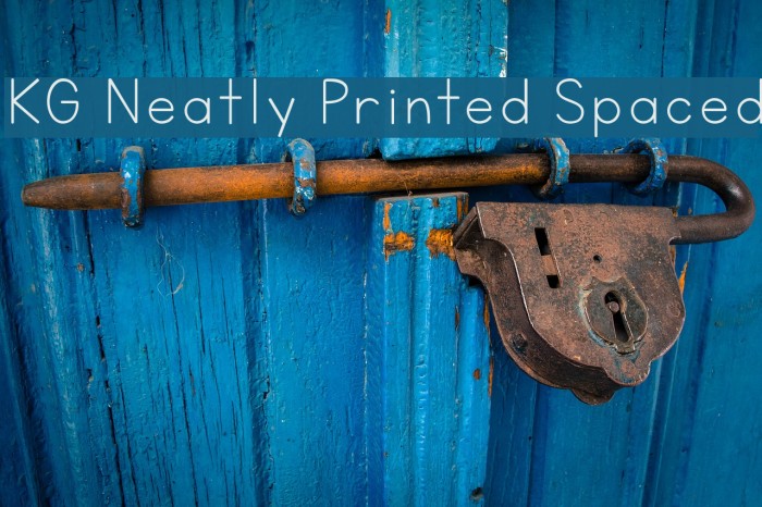 KG Neatly Printed Spaced Example 1