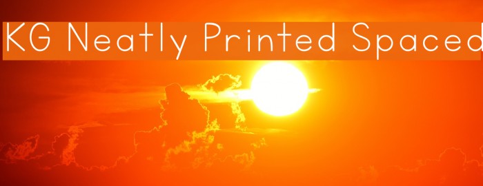 KG Neatly Printed Spaced Example 2