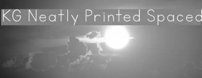 KG Neatly Printed Spaced Font examples