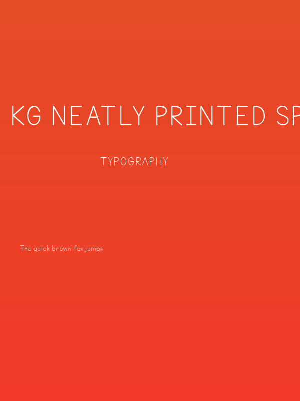 KG Neatly Printed Spaced Poster
