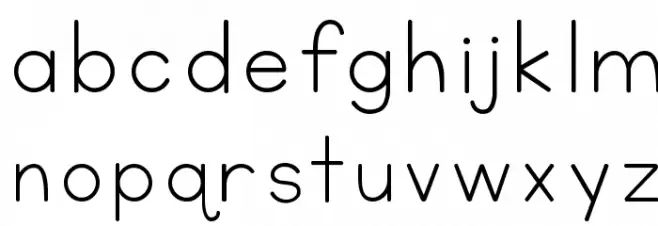 KG Neatly Printed Spaced Font LOWERCASE