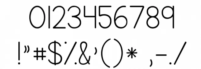 KG Neatly Printed Font OTHER CHARS