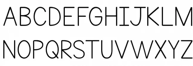 KG Neatly Printed Schriftart Groß