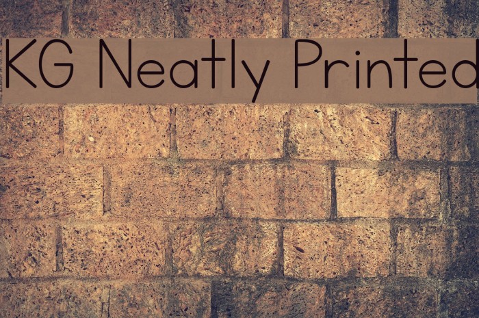 KG Neatly Printed Example 2