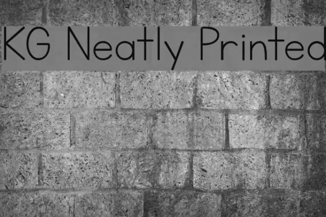KG Neatly Printed Font examples